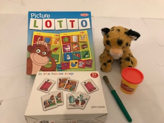 Games and cuddly toy